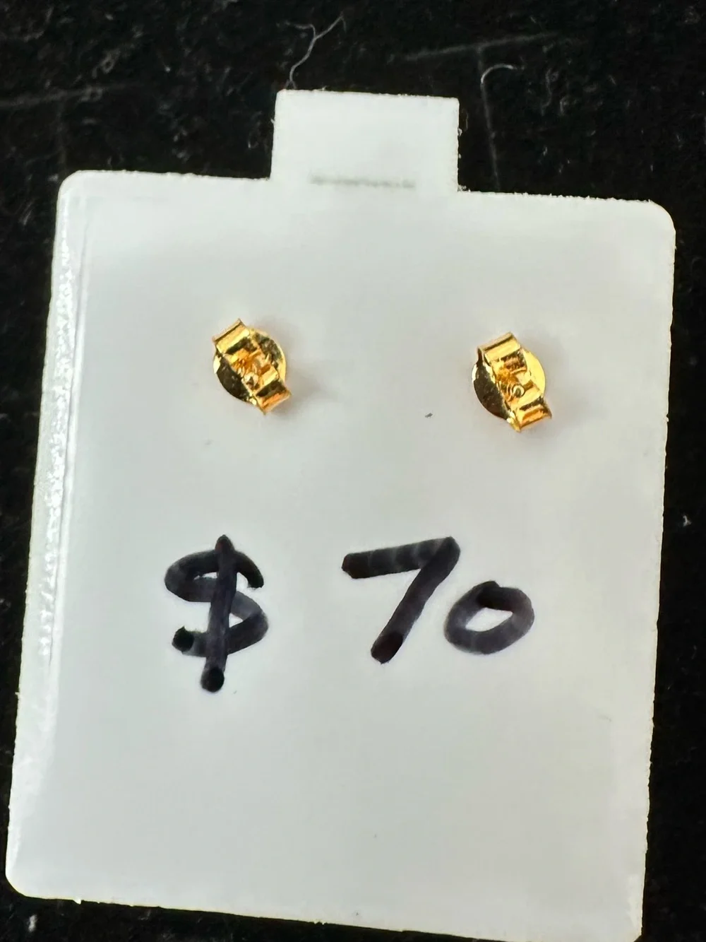 New yellow 925 Sterling silver Nugget Stud Stud Earrings